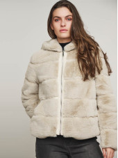 Aza Faux Fur Coat - Birch (Rino & Pelle)